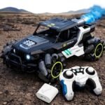 4×4 Remote Control 4RDC Monster Car for Boys Girl Kids Toy Car 2.4Ghz 4WD RC Stunt Drift Smoke Off Road Growler Mist All Terrain Spray Off Road Truck Vehicle LED Headlight Fog Rock Crawler
