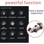 High Speed RC Car, 2WD F1 Car for Boys & Girls, 5+ Years, 1:14 Scale, Smoke Spray, Light & Flame, Rechargeable, White - Image 5