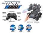 Remote Control Gasture Sensing Shooting Stunt Robot RC Control Multi-Functional All Terrain Robot Educational Toy Gift for Boys Girls, Black