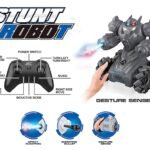 Remote Control Gasture Sensing Shooting Stunt Robot RC Control Multi-Functional All Terrain Robot Educational Toy Gift for Boys Girls, Black