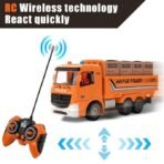 6 Channel Rechargeable Remote Control 2 in 1 RC Cargo/Log Truck with Working Head Light, Sound Effect and Demo Mode Construction Truck Toy - Image 6