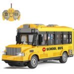 Remote Control School Bus, Open and Close Door, LED Lights RC Bus