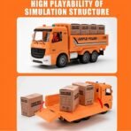 6 Channel Rechargeable Remote Control 2 in 1 RC Cargo/Log Truck with Working Head Light, Sound Effect and Demo Mode Construction Truck Toy - Image 2