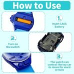 Wrist Watch Remote Control Mini Car Toy for Kids – Rechargeable 2 Function RC Car with USB Charging Cable - Image 2