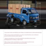 Remote Control Car Kei Truck, 1:16 Scale RC Transport Pickup Truck with Spray and Light, 2.4GHz All Terrain RC Cars for Teens and Adults Christmas or Birthday Gift