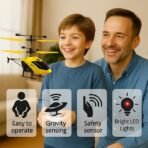 RC Helicopter with Hand Gravity Sensor, Flying Remote Control Helicopter Toy, Chargeble, 3D Light & Safety Sensor for Kids Age 4+ Years - Image 6