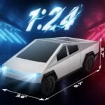 RC Tesla Remote Control Cybertruck Model Car with LED Lights, Rechargeable Battery and Controller