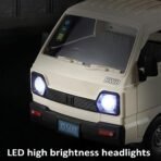 Remote Control Car Kei Truck, 1:16 Scale RC Transport Pickup Truck with Spray and Light, 2.4GHz All Terrain RC Cars for Teens and Adults Christmas or Birthday Gift - Image 3